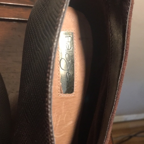 Halogen suede and leather open toe heels - Picture 2 of 6